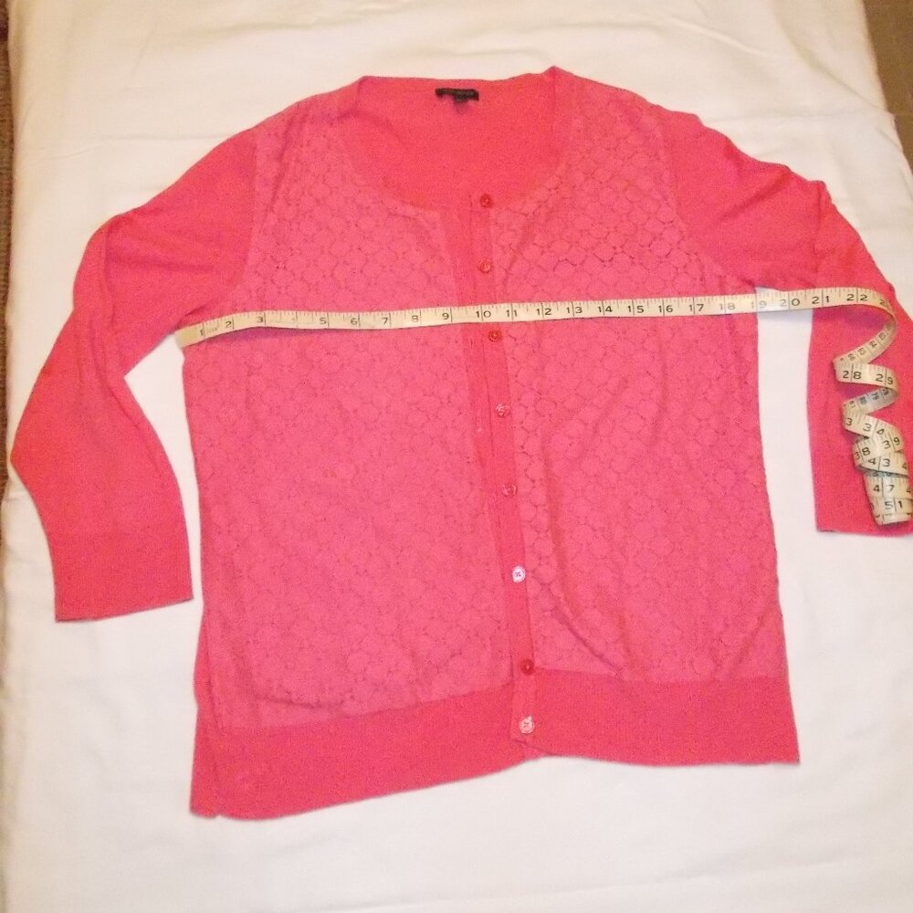Talbots coral pink Women's Cardigan In M